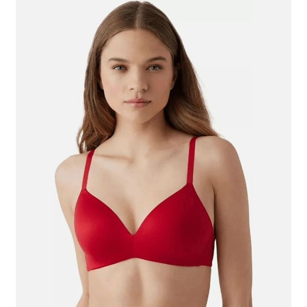 B. Tempt'd by Wacoal NWT size 32D red Wire Free T-Shirt Bra Future Foundation wi - Picture 2 of 6